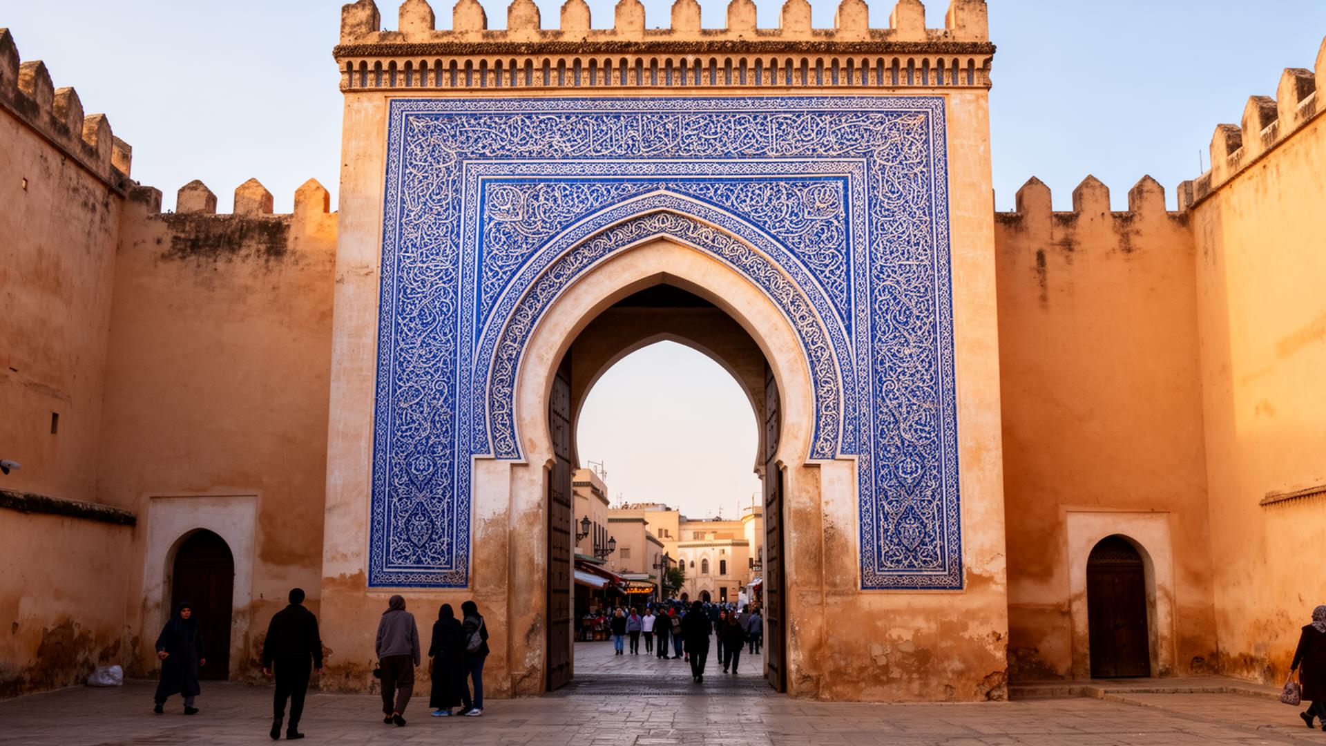 Bab Boujloud, the iconic Blue Gate of Fes medina
